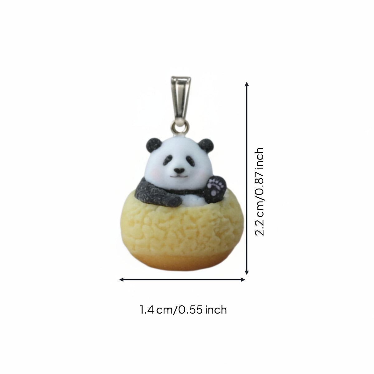 Gold-Tone Necklace with Panda Pendant Cute Panda Charm Necklace Cartoon-Style Animal Pendant Jewelry Miniature for Girls, Teens, Daily Wear, Layering, Gifting