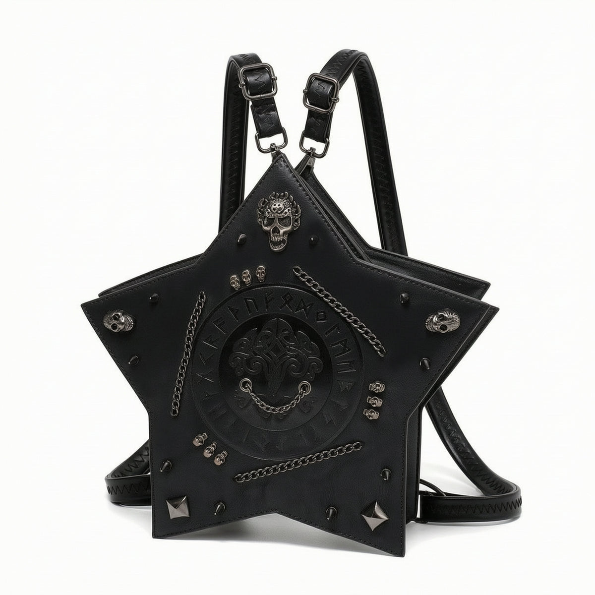 Star-Shaped Bag Structured Star Bag Embossed for Streetwear, Goths, Cosplayers
