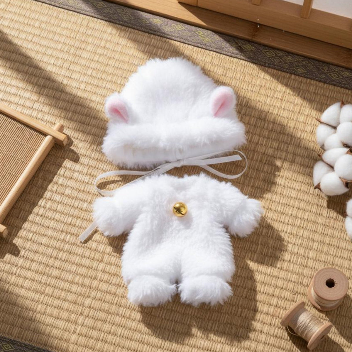 OB11 Doll Outfit Pajama 1/12 Scale BJD Clothes Soft Material Miniature Hooded Pajamas for Hobbyists