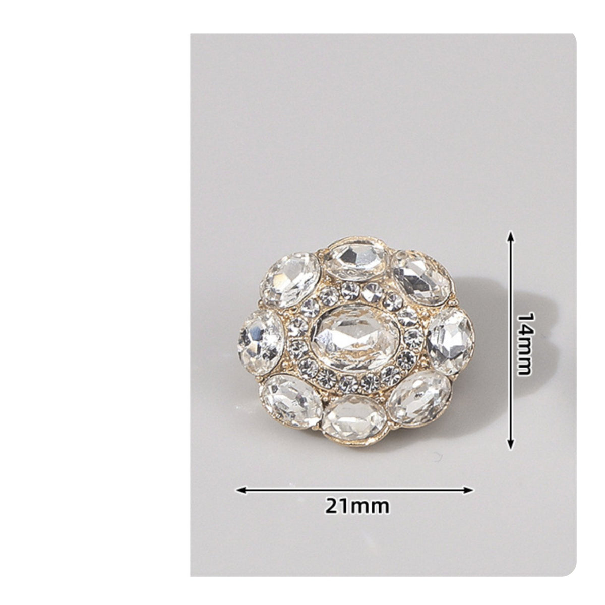 Crystal Flower Buttons Sparkling Crystal Flower Button Versatile