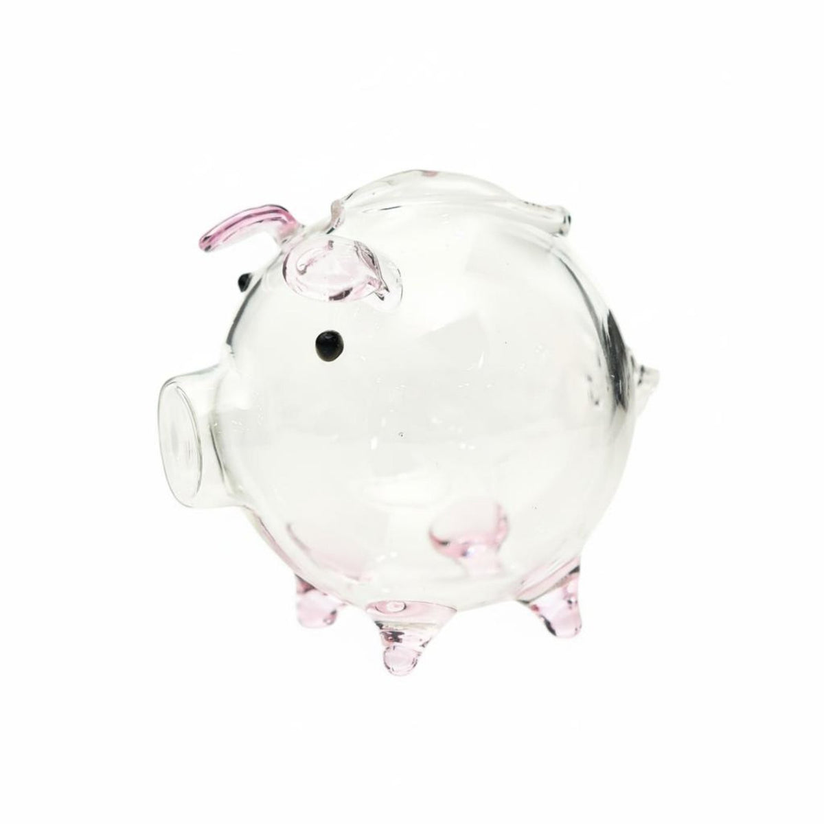 Clear Glass Piggy Bank Small Size Glass Piggy Bank Mini Pig Coin Box Sleek Feel Transparent Piglet Figurine for Nursery