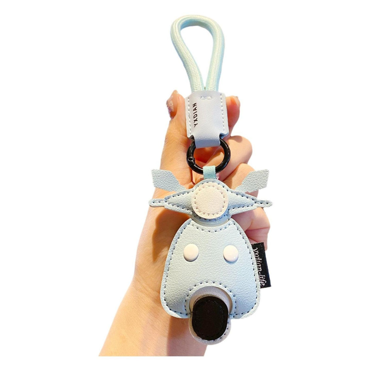 Leather motorcycle keychain