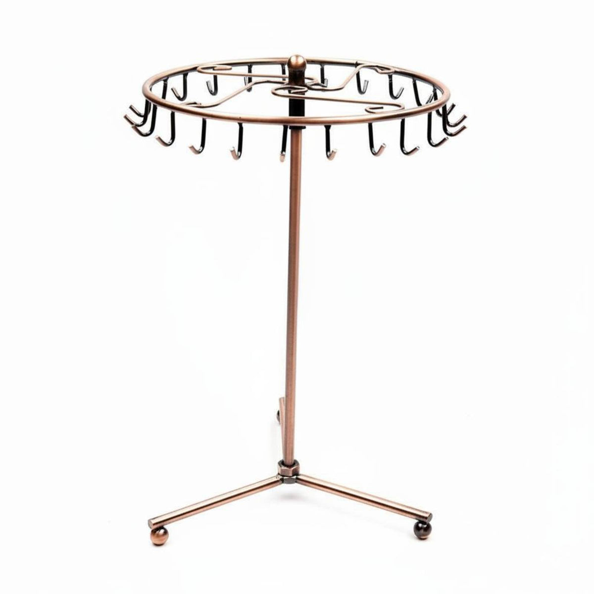 Rotating Necklace Stand Wrought Iron Metal Earring Hanger Detachable Design