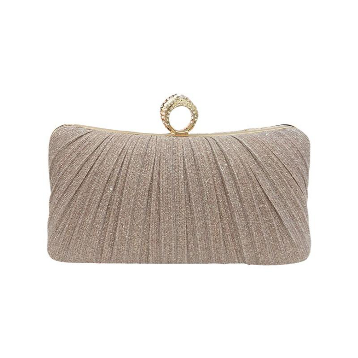Evening Bag, Pleated glow Ring Purse, Large Capacity Shoulder Crossbody, Elegant Party Handbag for Women
