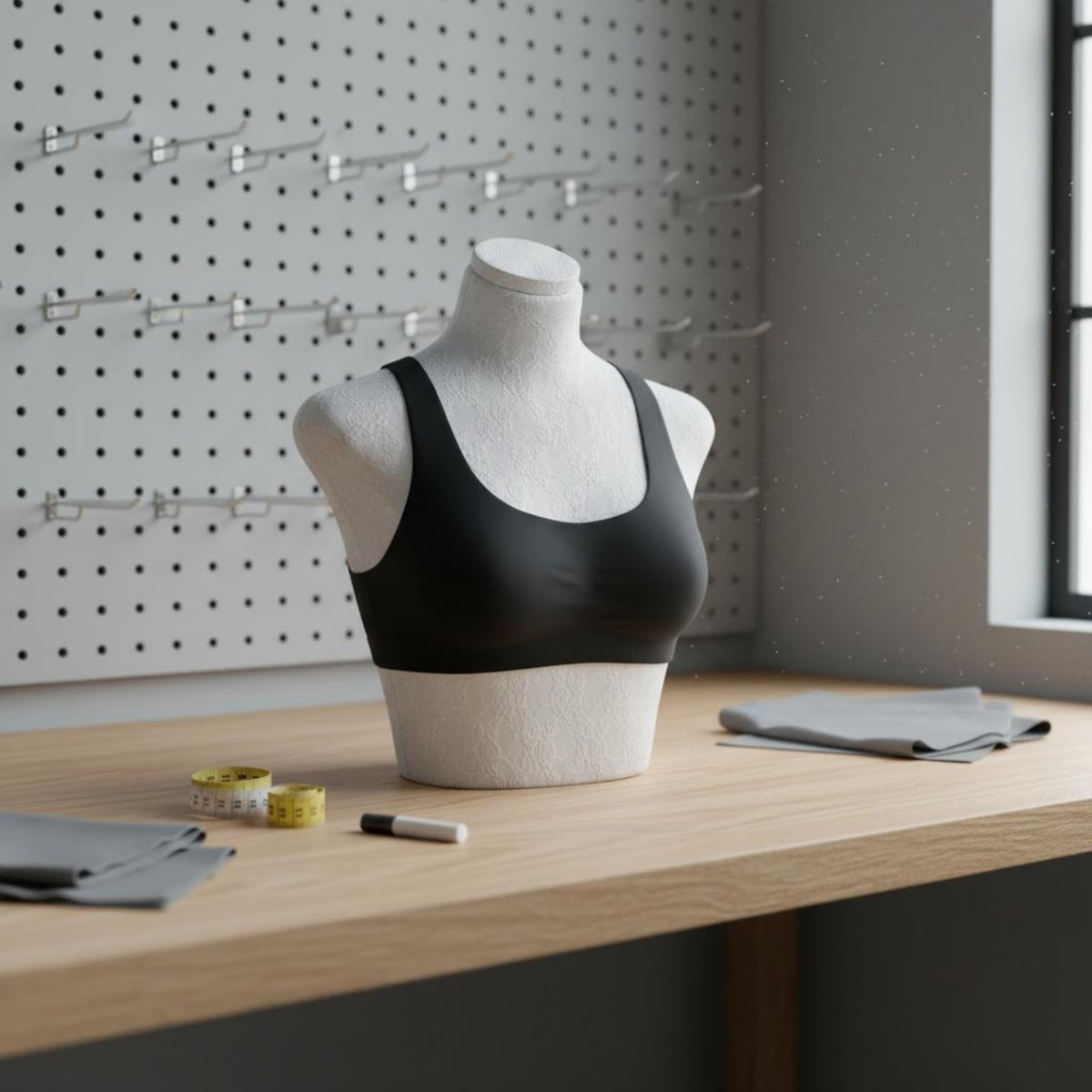 Underwear Display Model Long-Lasting Foam Construction Partial Figure Mannequin Pinnable Figure Form Strong Load-Bearing