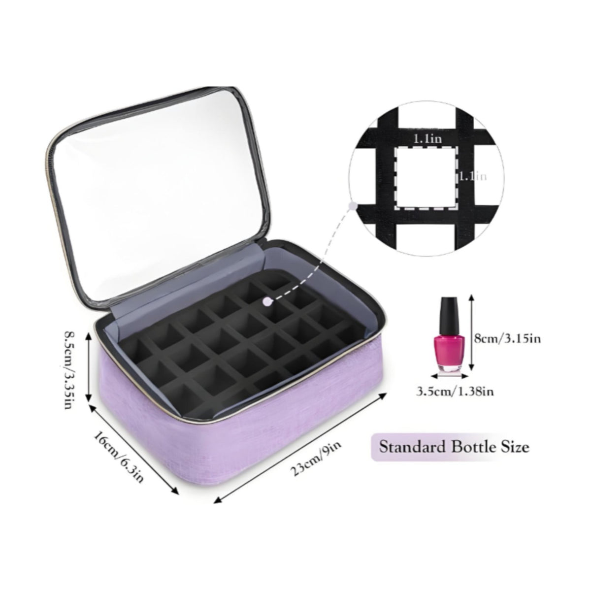 72 Bottle Nail Polish Holder Large Capacity Nail Polish Storage Bag