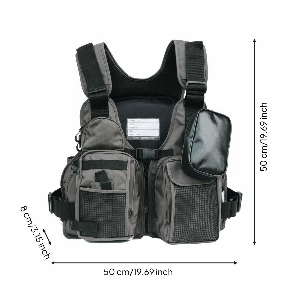 Fishing Life Vest Detachable Foam Fishing Vest with Pockets Long-Lasting
