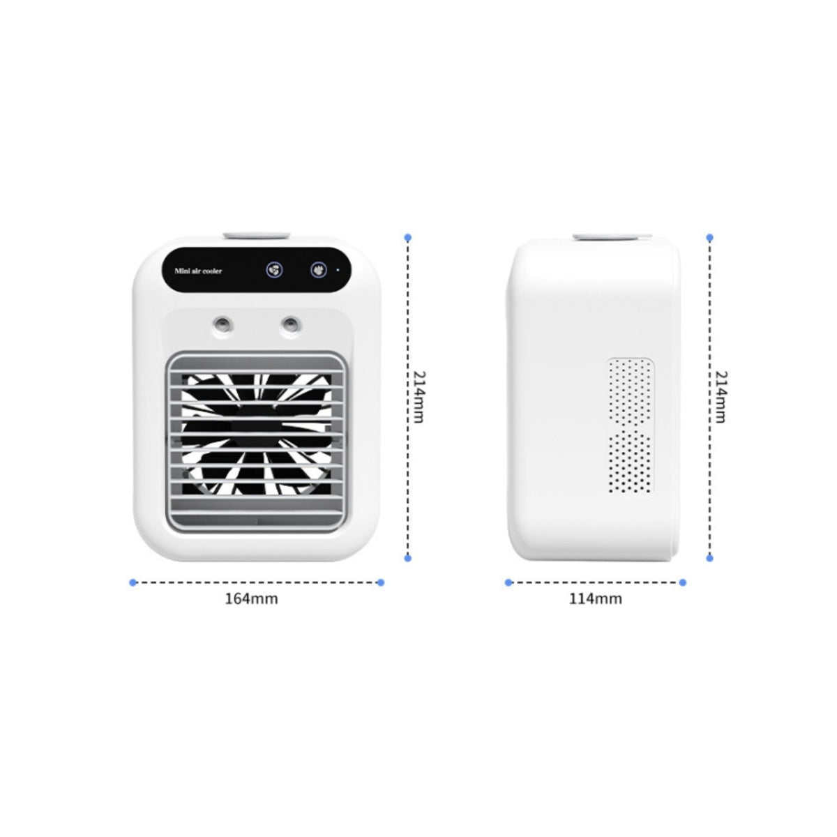 USB Cooling Fan Rechargeable Mist Fan Compact for Desk, Dorm Room