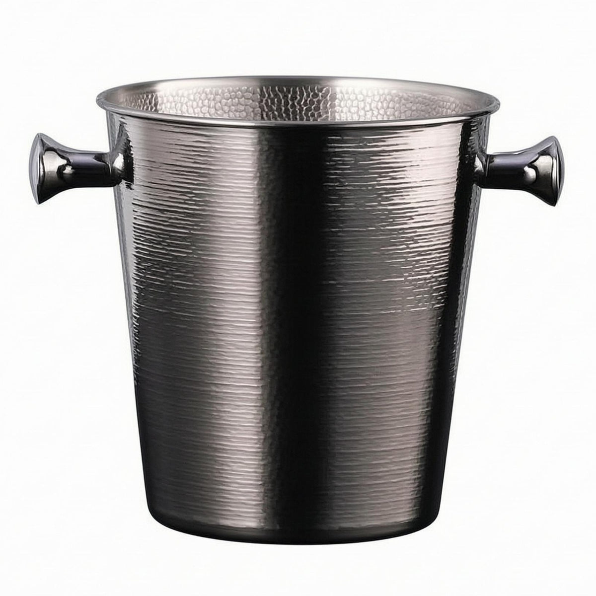 Hammered Stainless Steel Ice Pail 2 L Stainless Steel Ice Pail Tapered Shape