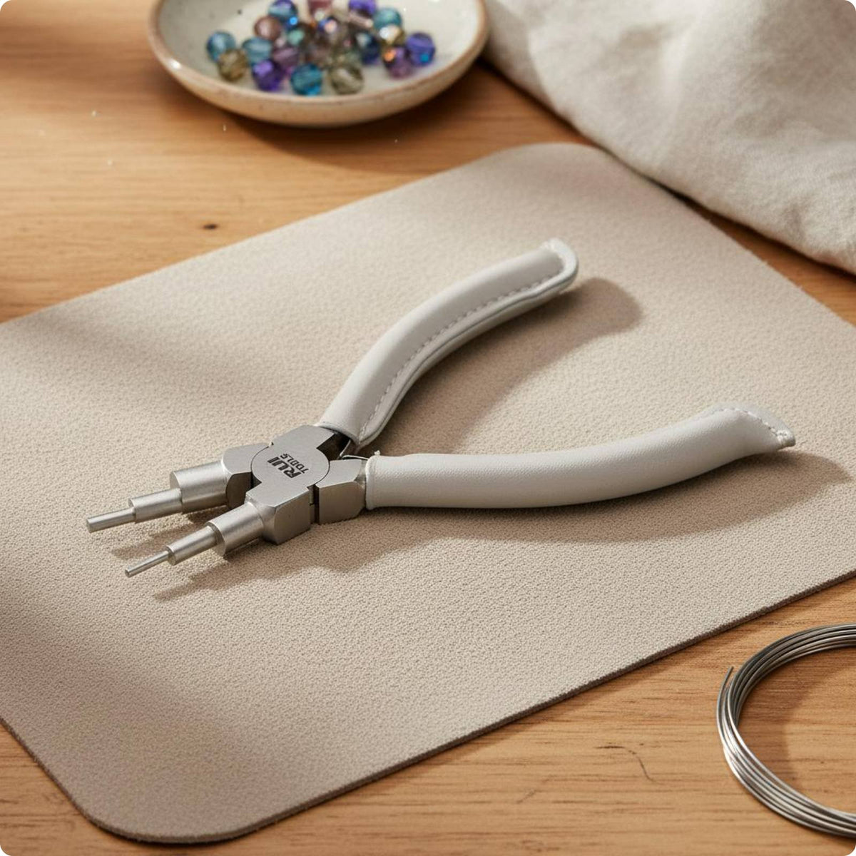 6-Step Jewelry Pliers DIY 6 Step Pliers Comfortable Handle Hand Tool for Craft Room
