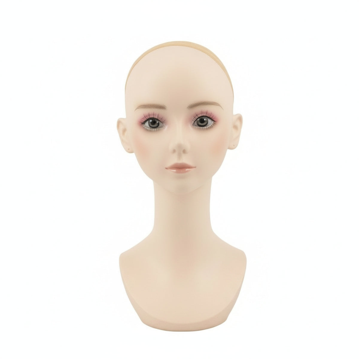 Mannequin Head with Shoulders Stable Manikin Head with Shoulders Life-Size Hairpiece Display Bust for Cosplayers, Salons