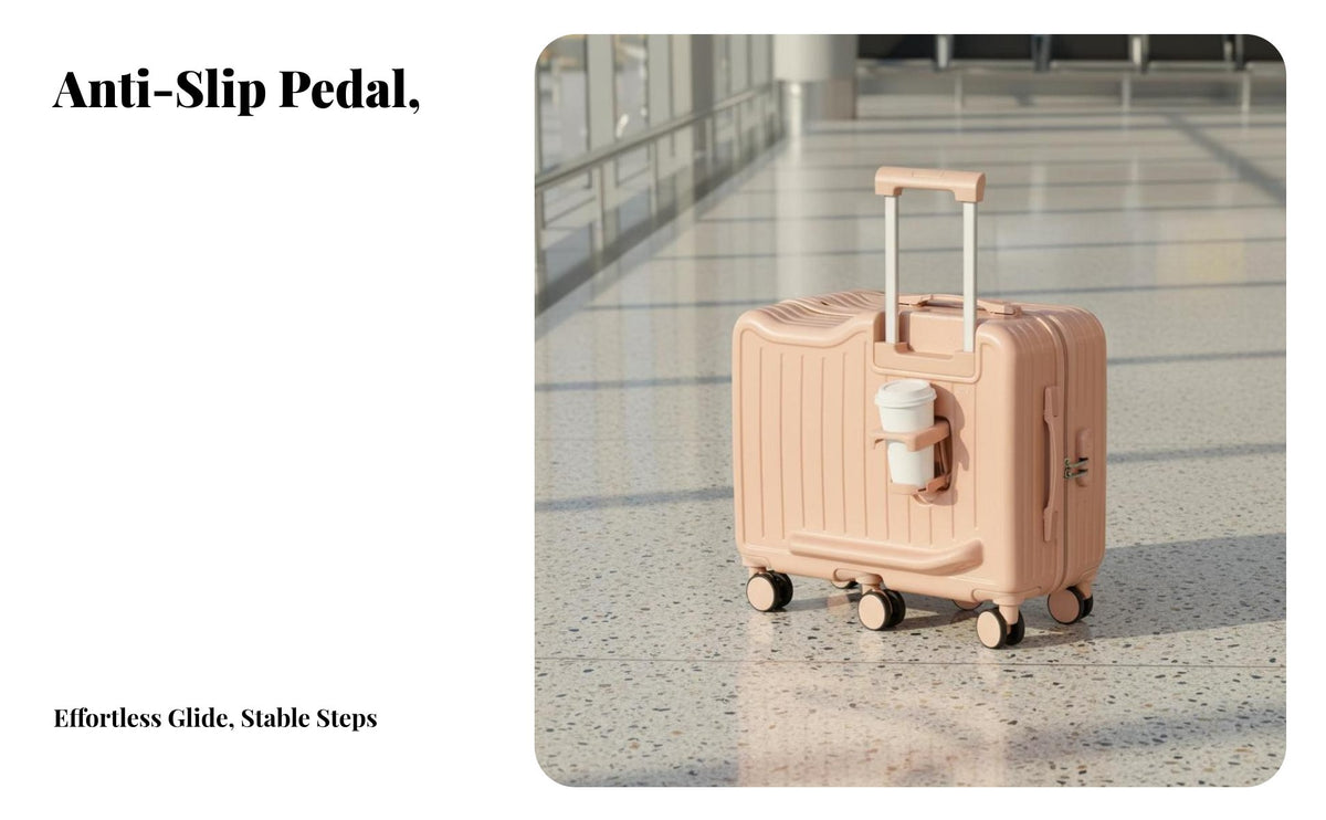 Rideable Design Roll-Along Suitcase with Seat Waterproof Roll-Along Suitcase Hardside Shell children's Luggage Wheels for Toddlers, Families, Travelers, Boarding, Airport, Vacation, Road Trips
