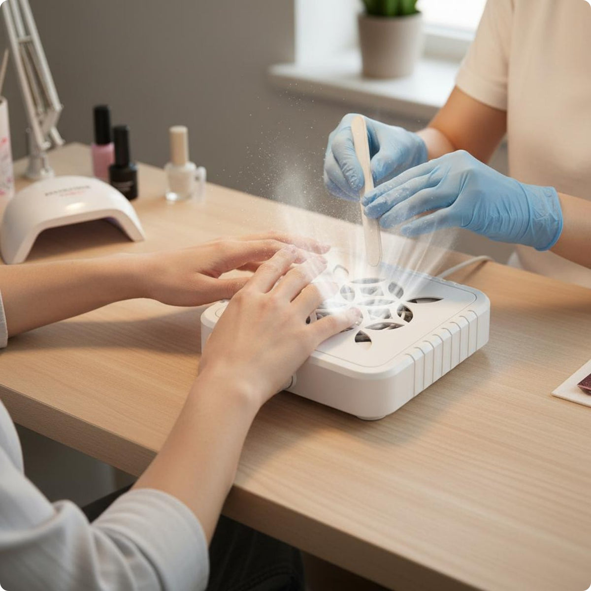 Brushless Nail Vacuum Quiet Nail Dust Collector for Manicure Table, Manicurists