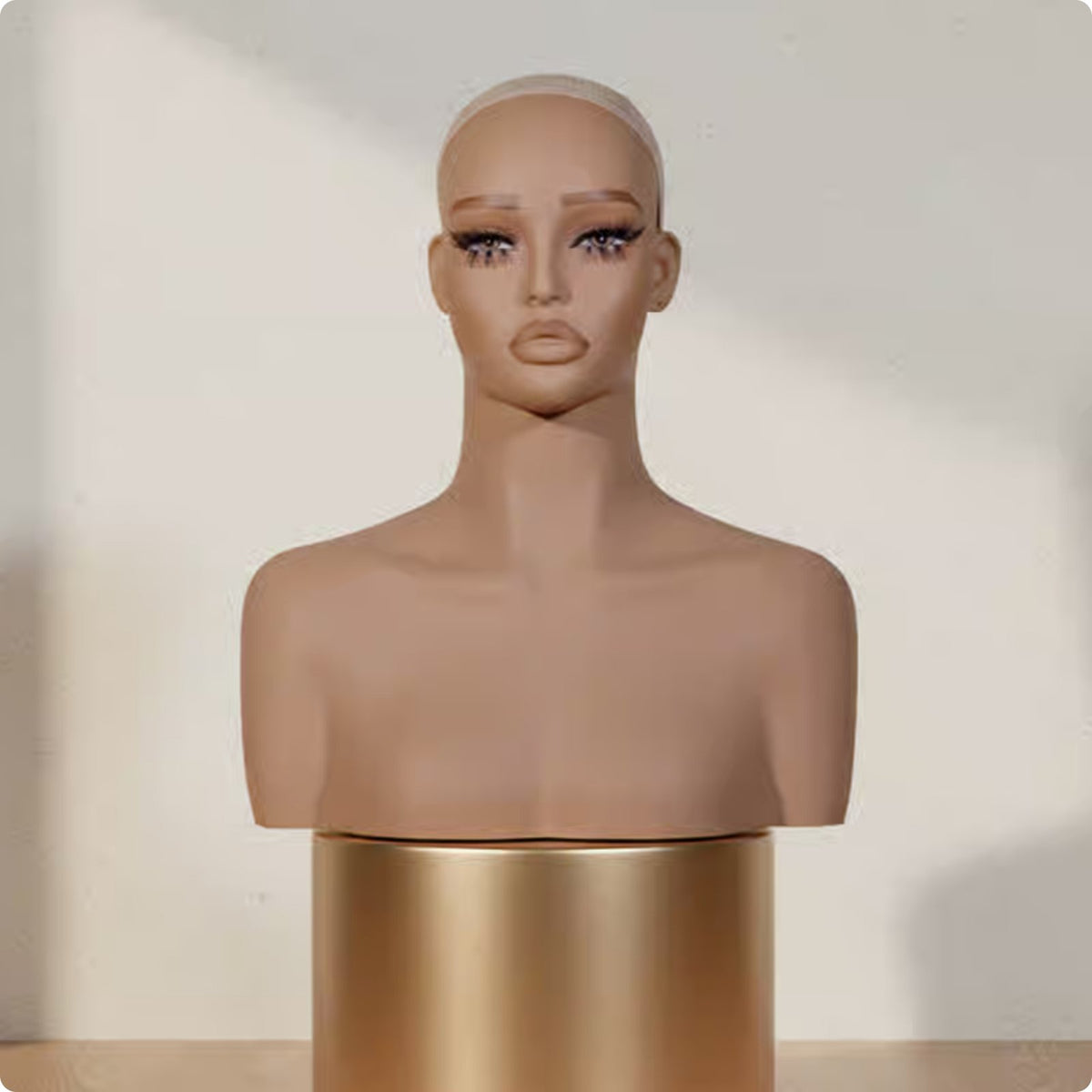 Hairpiece Display Head Lifelike Shape Mannequin Bust Glossy Surface
