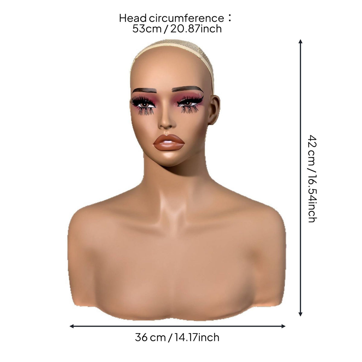 PVC Mannequin Head Material Hairpiece Display Head Easy Styling Hairpiece Stand Bust for Salon