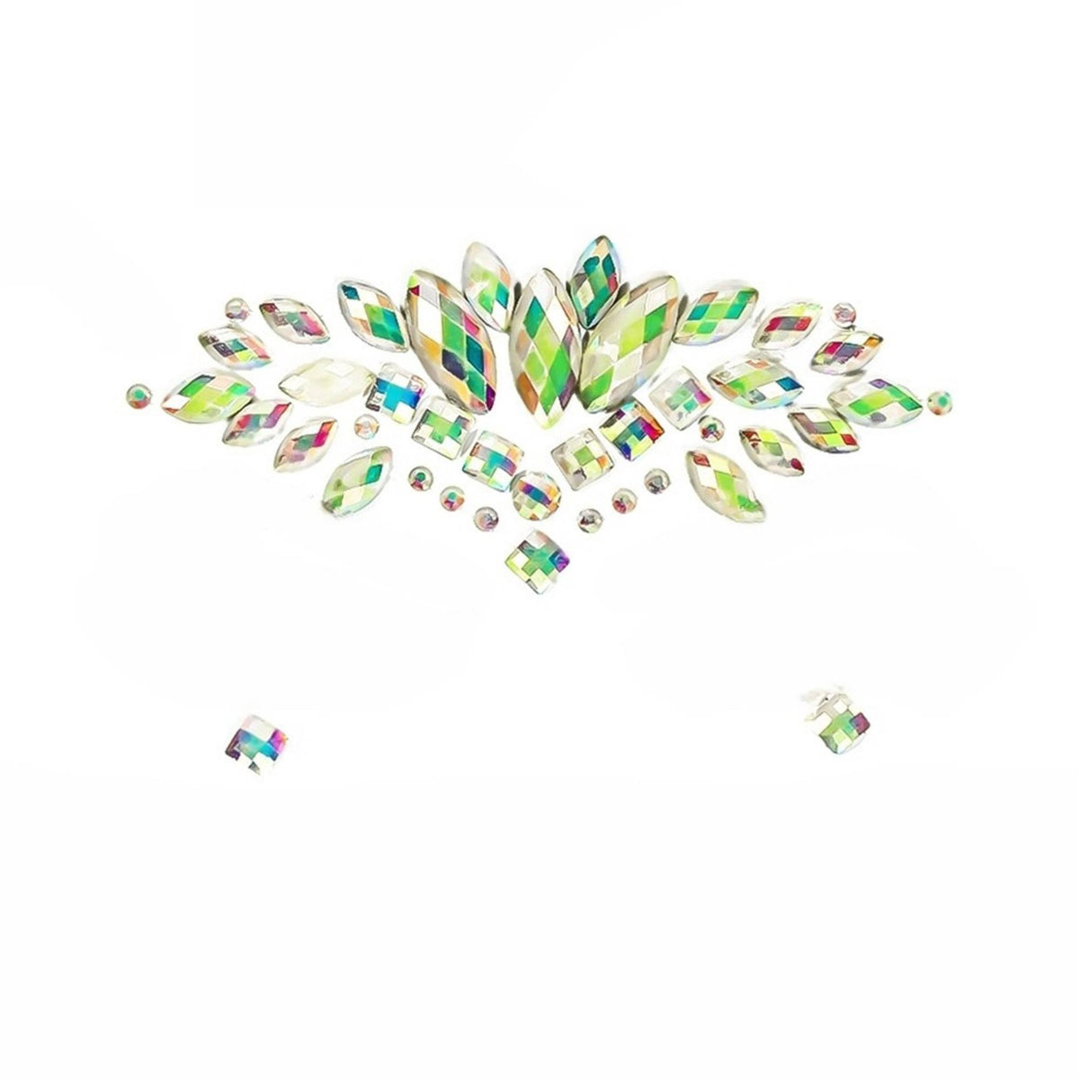 Glow Face Beads, Waterproof Resin Stickers, Party Accessory