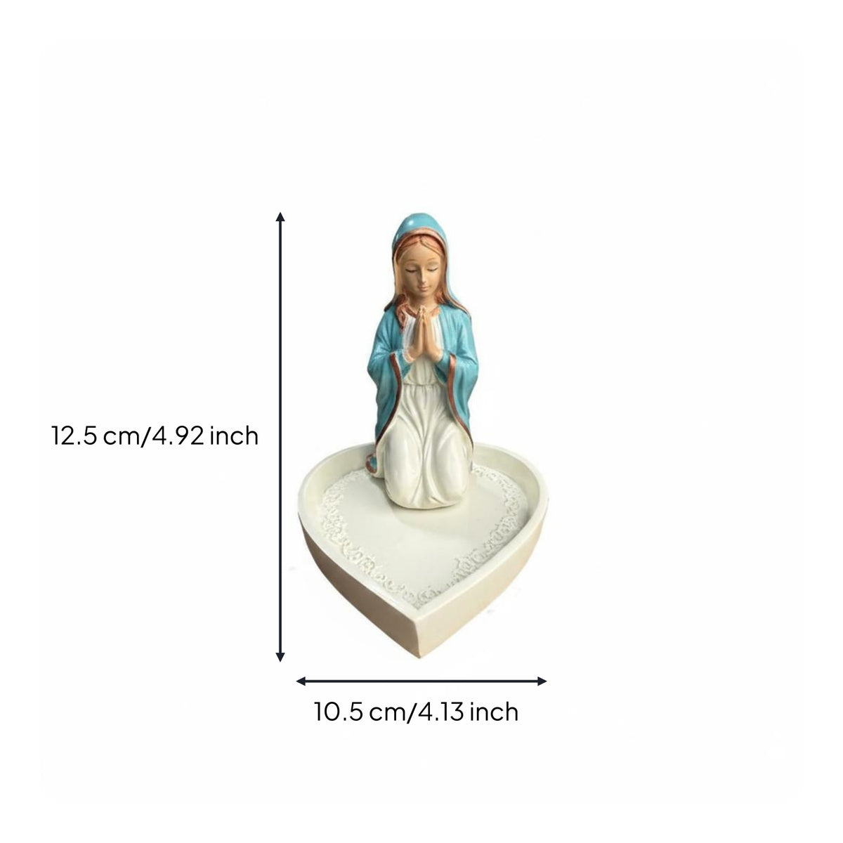 Prayer Jewelry Box Rosary-Design Decorative Item Tabletop Decor for Christians