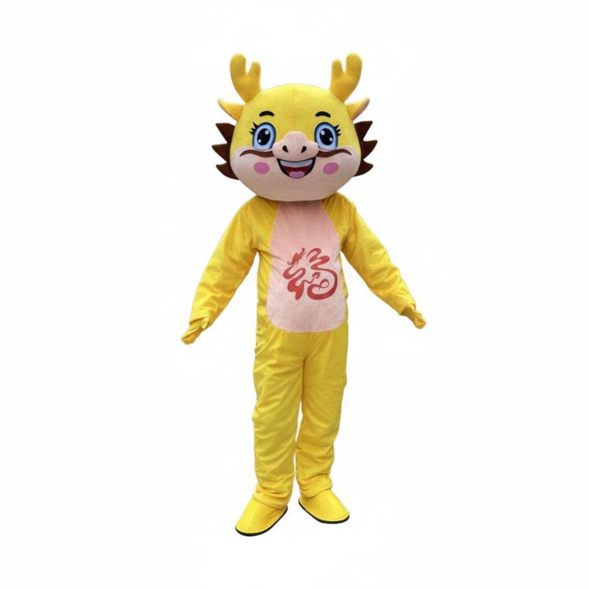Chinese Dragon Mascot Costume Comfortable to Wear for Stage Performances, Adults