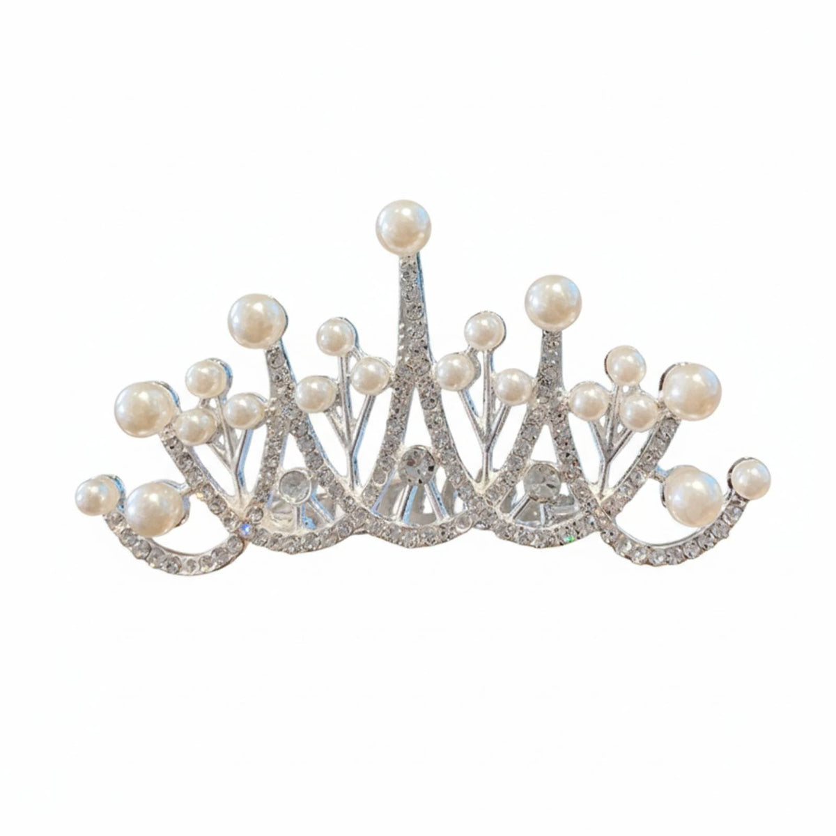 Kids Princess Hair Comb, Crystal Tiara Hairpin, Girls Festive Gathering Headwear, Handmade