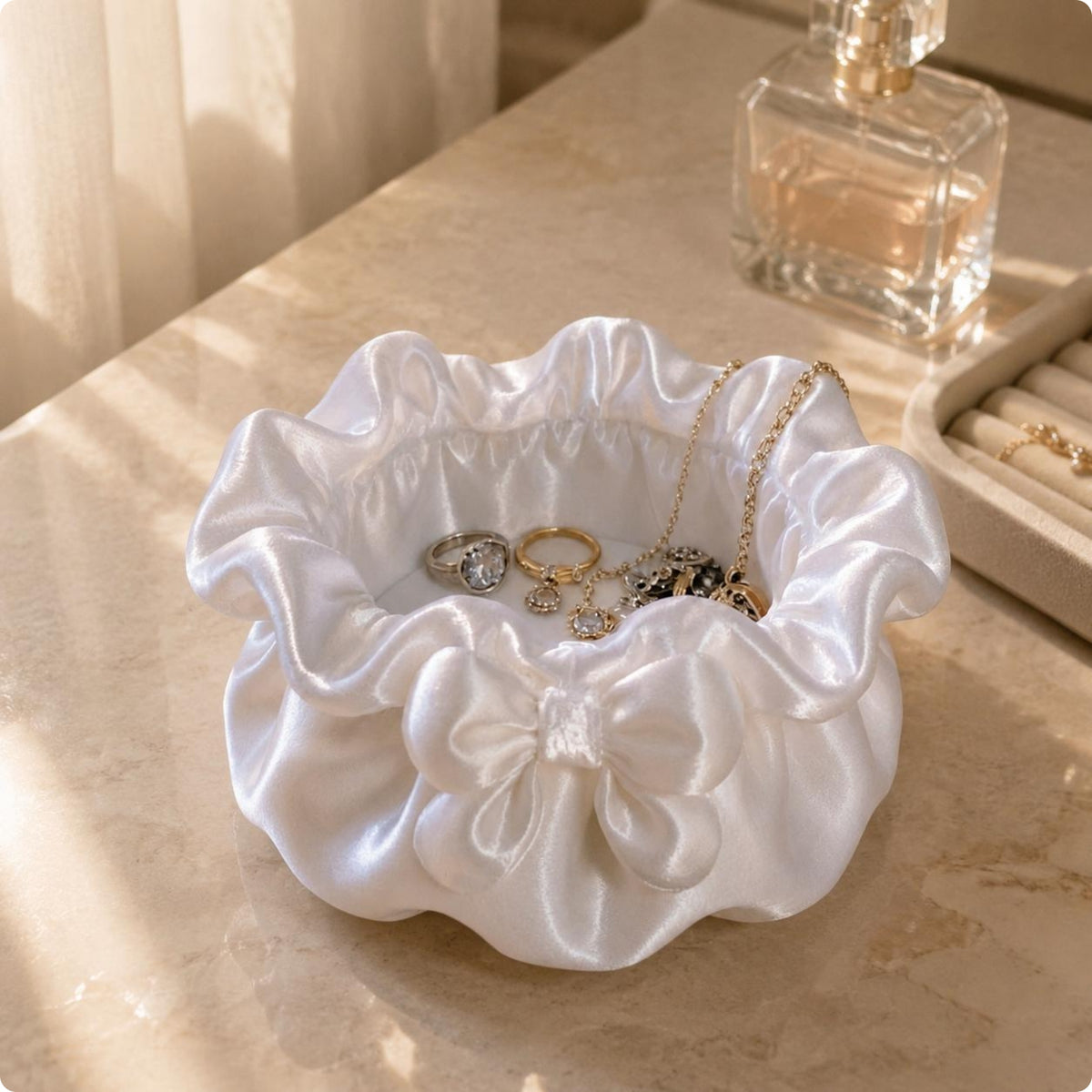 Petal-Shaped Jewelry Box Open Top Home Accessory Scratch Protection