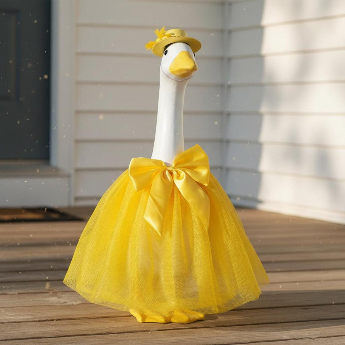 Seasonal Decor Goose Statue Dress Set Festive Design Goose Statue Clothes Set Easy To Install for Garden, Front Door, Patio