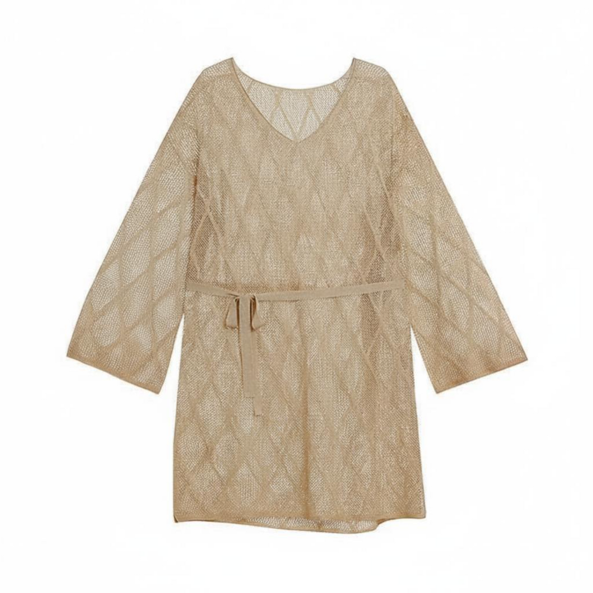 Women's Long Sleeve Beach Tunic, Relaxed Fit, Summer Holiday