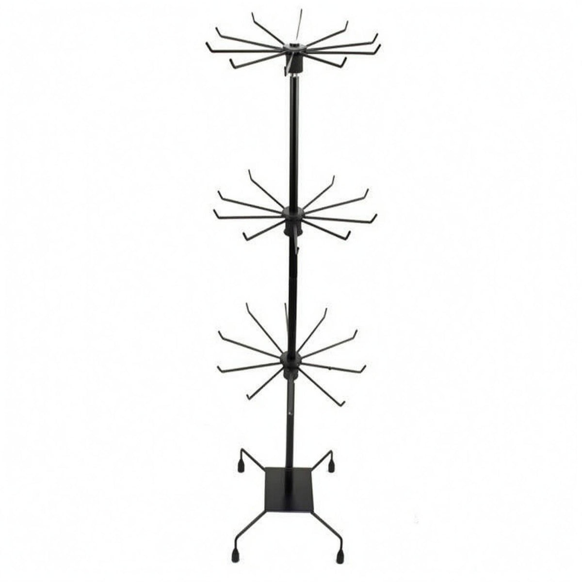Three-Tier Display Rack Metal Rotating Display Rack Space Saving for Table