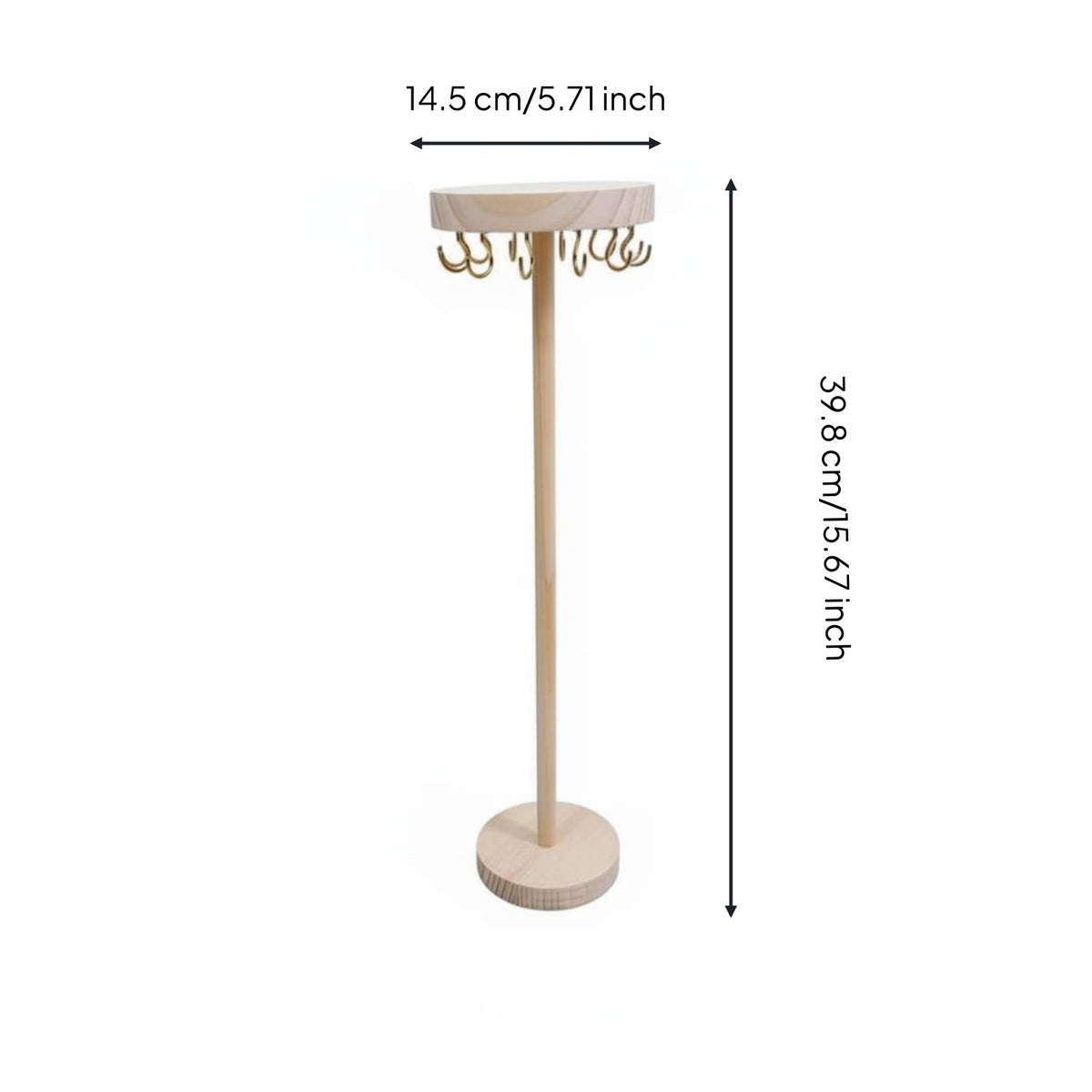 Necklace Display Stand Detachable Jewelry Display Rack Multi-Hook