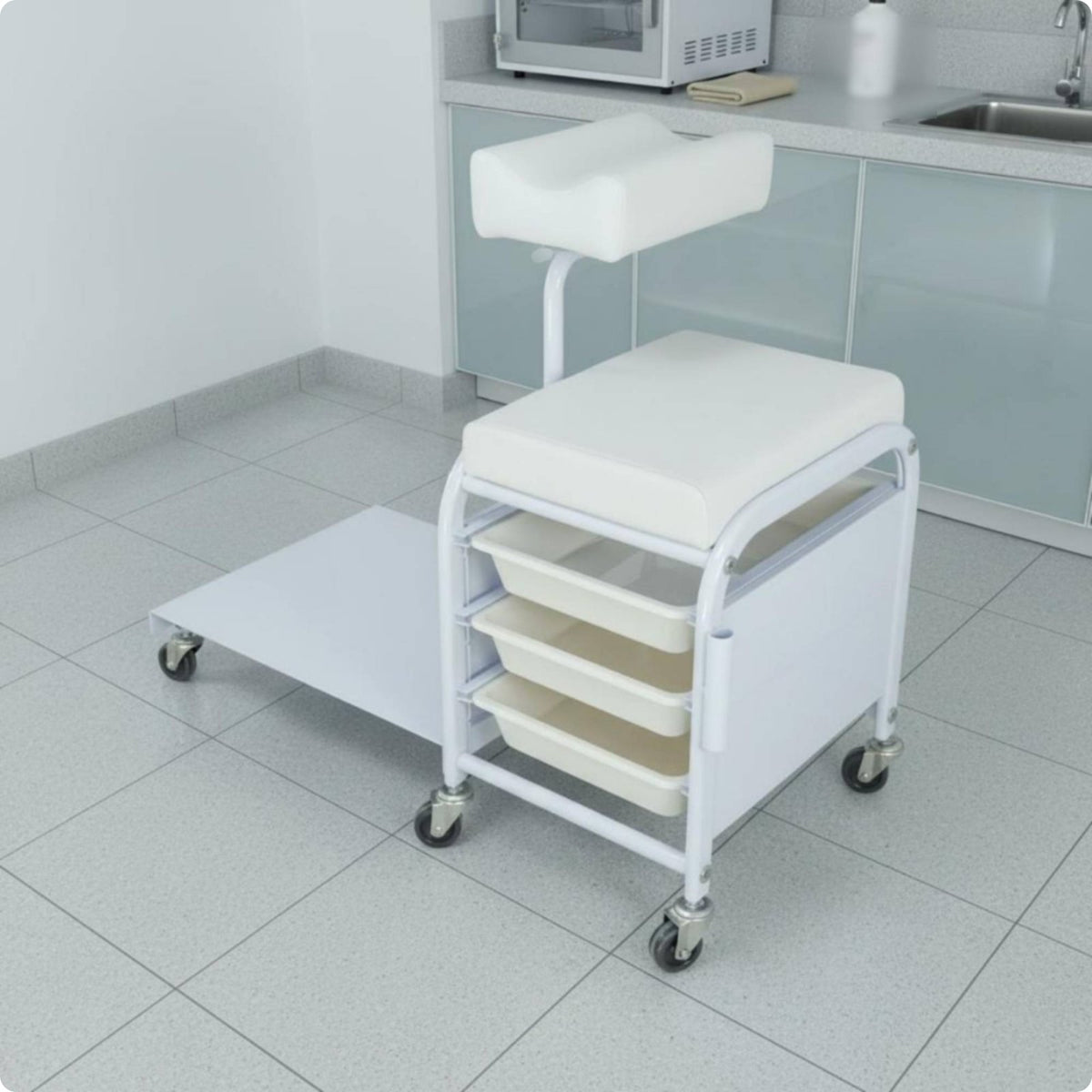 Salon Rolling Workstation Basic Salon-Style Storage Effortless Cart to Mobile Beauty Cart with Tray for Beauticians