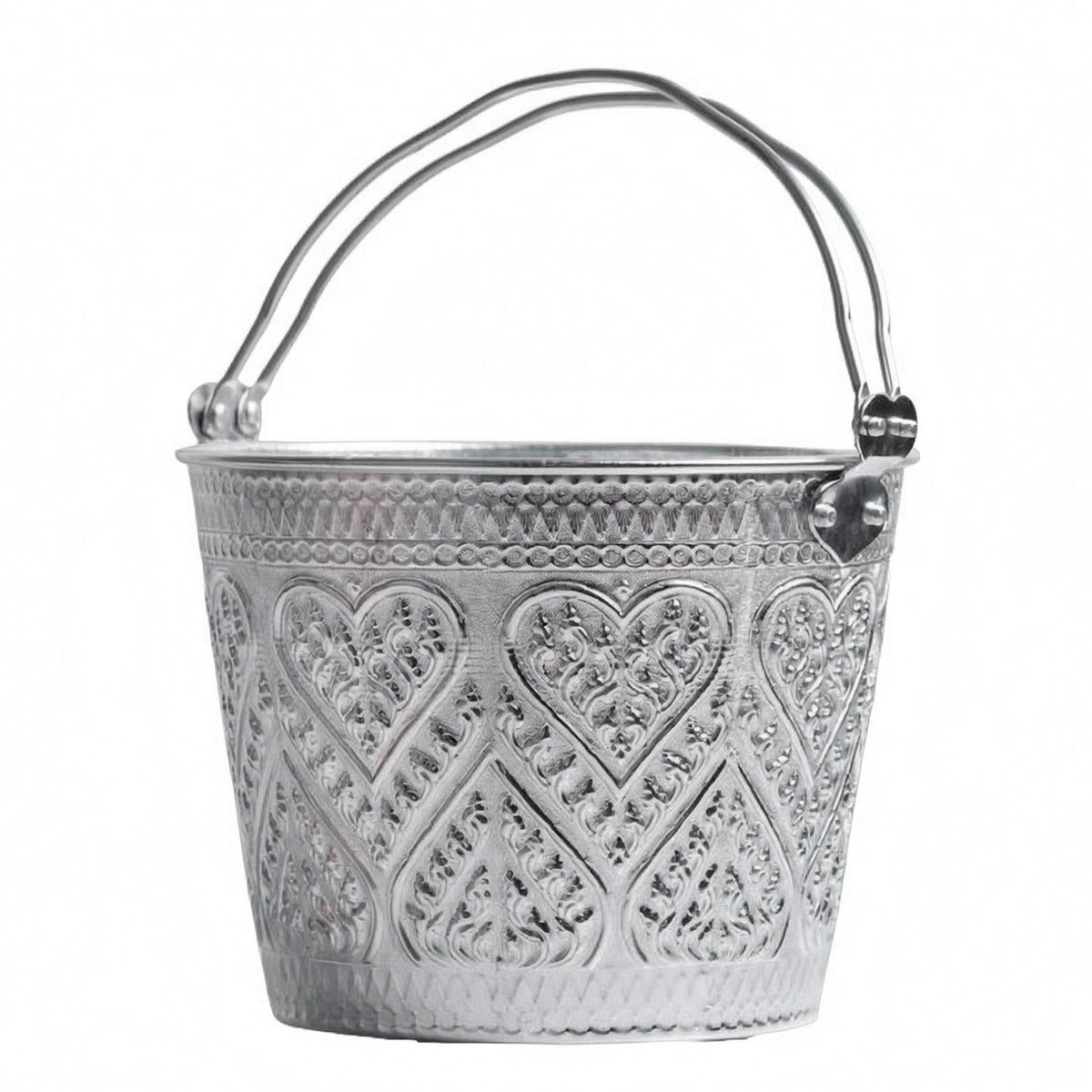 Embossed Ice Container Textured Aluminum Ice Container Swing Handle