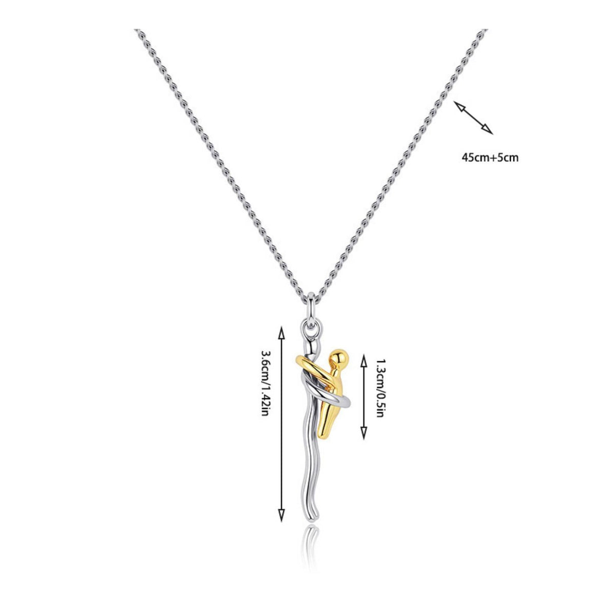 Mother Child Hug Locket Lightweight Hug Locket Necklace Comfort-Fit
