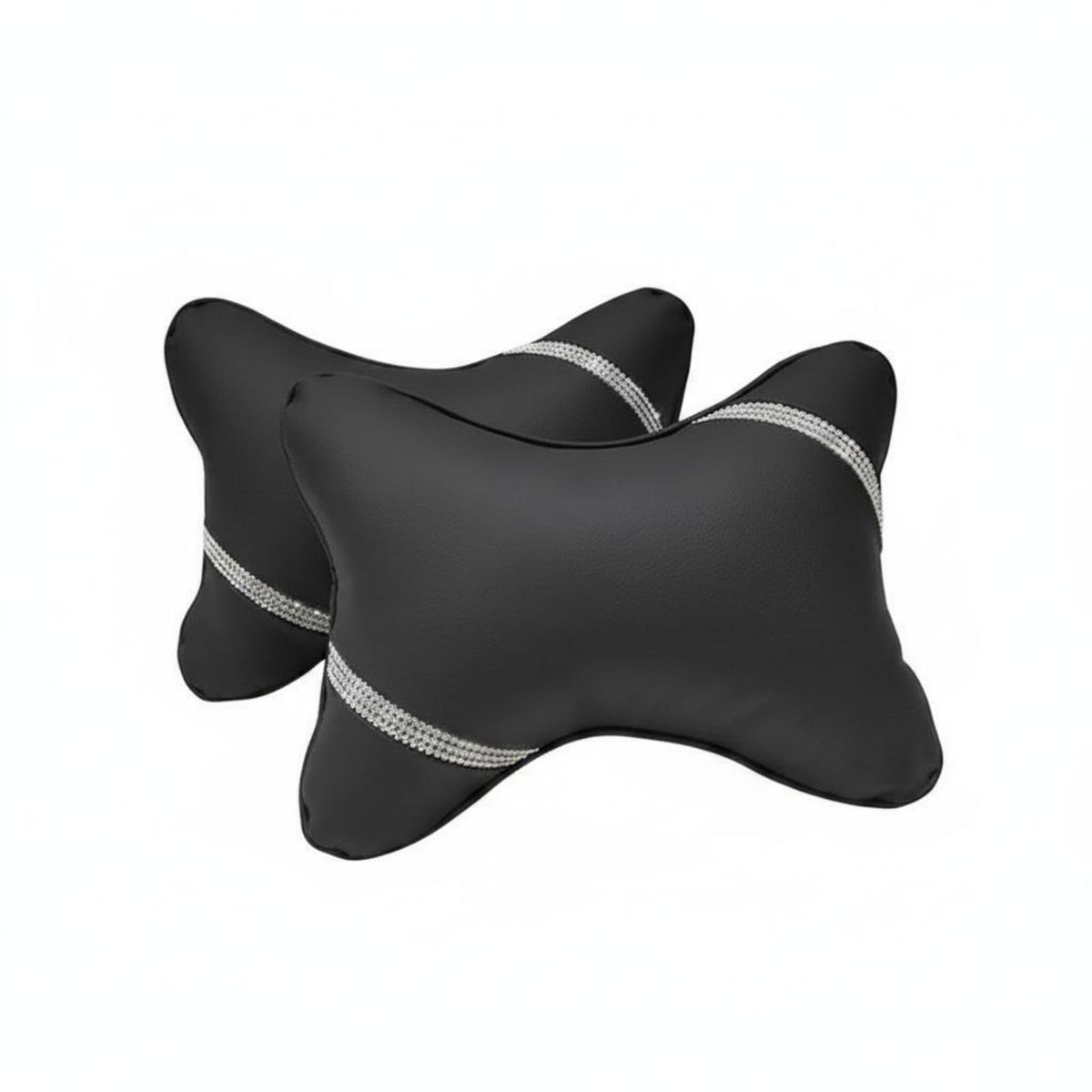 2 Pieces Crystal Car Seat Headrest Cushion for Women