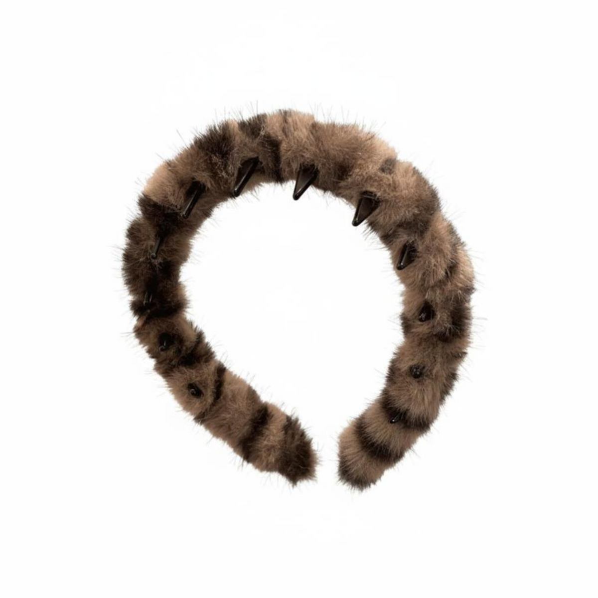 spotted Print Headband, Soft Plush, Women Hair Accessories
