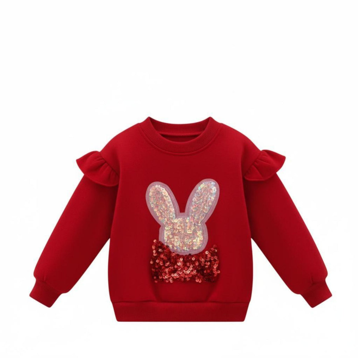 Girls Fleece Pullover, Warm Winter Sweatshirt, Chinese Style, New Year Outfit, Blessing Print
