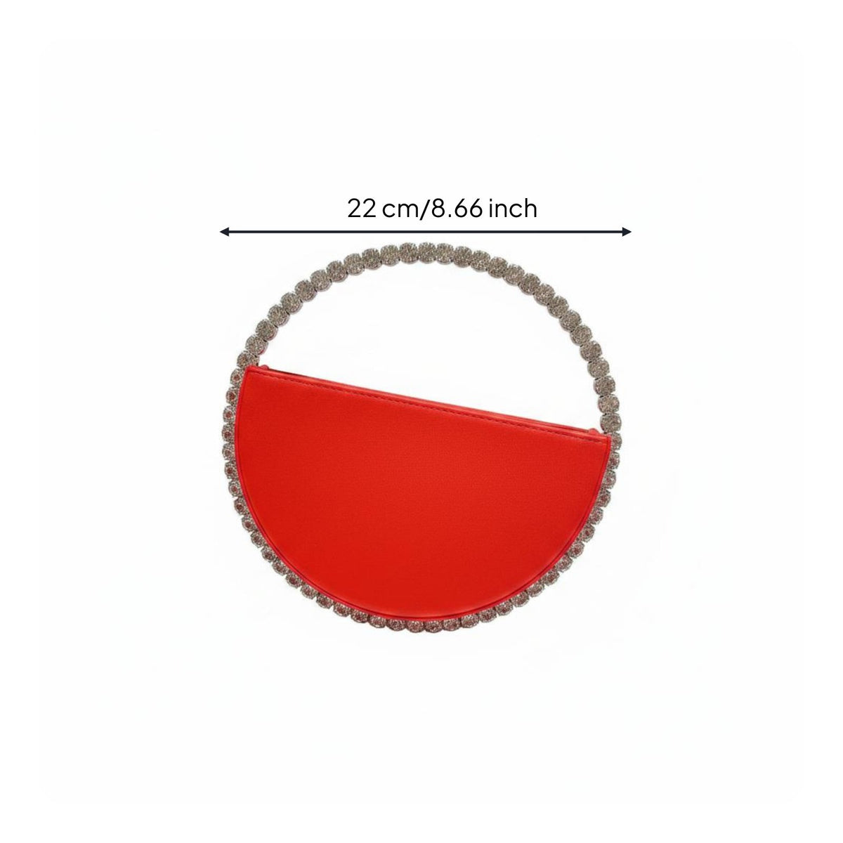Rhinestone Circle Bag Elegant Round Clutch Bag Shimmering for Wedding, Banquet