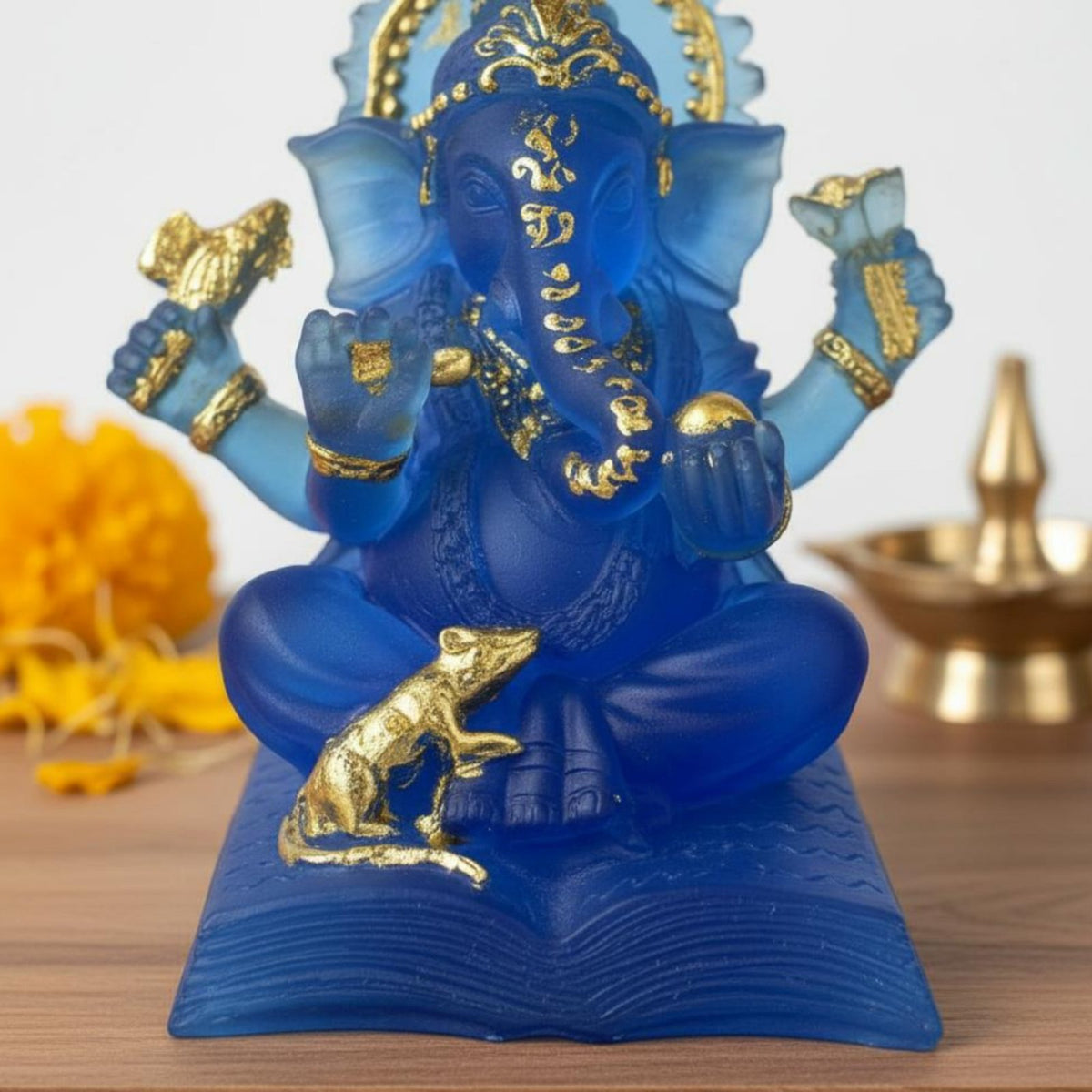 Elephant Deity Statue Symbol of Good Fortune Lord Elephant Deity Statue Idol Ganpati Idol Detailed Craftsmanship