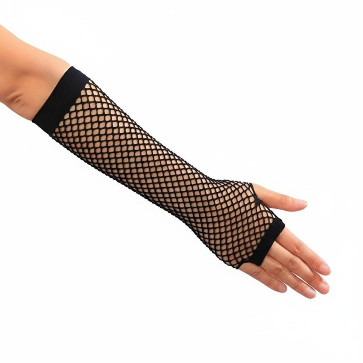 Long Fishnet Gloves, High Elastic Thick Mesh, Nightclub, Party, Stage, Cosplay, Unisex