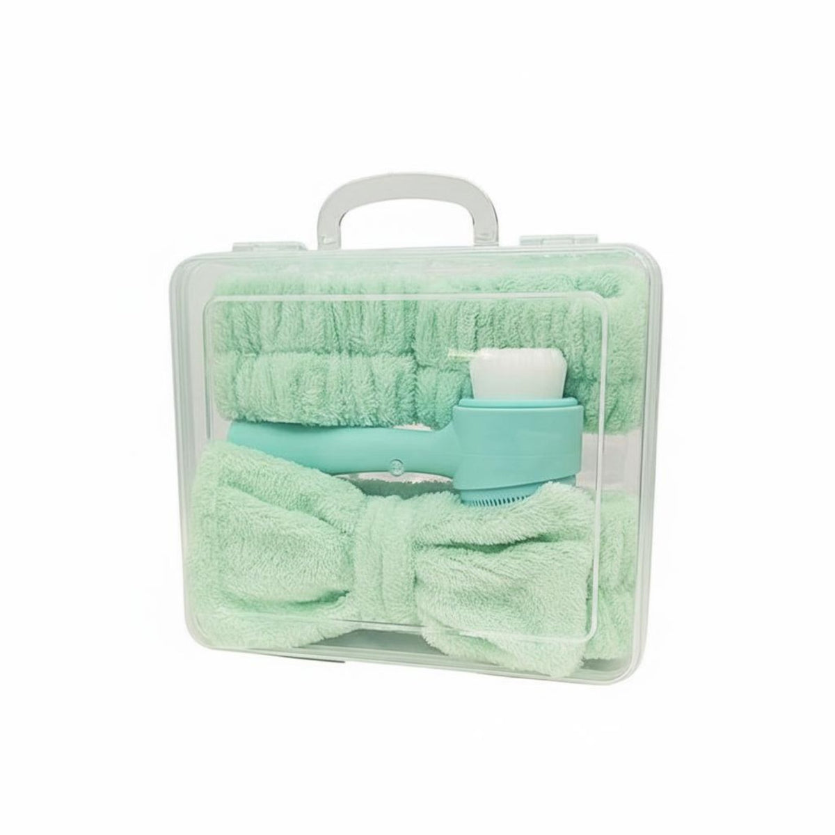 4 Pieces Soft Bristles 4 Piece Facial Cleansing Kit Absorbent Wristbands Face Wash Brush Set Reusable for Women, Teenagers, Bathroom, Travel