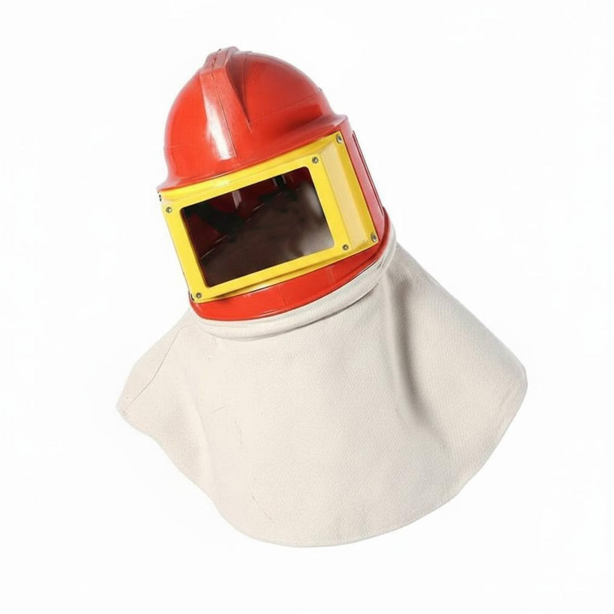Paint Spray Hood Built-in Hard Hat Sandblasting Hood Wide View Lens for Grinding