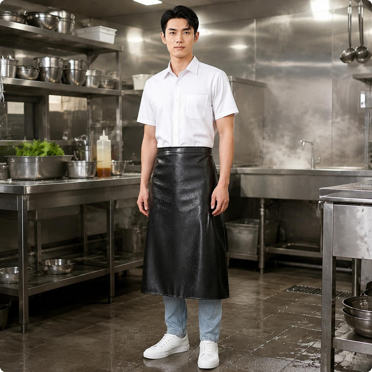 PVC Apron Thickened Waist Apron Long-Lasting