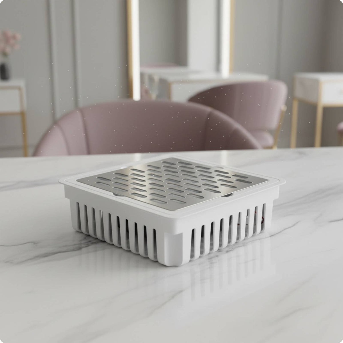 Desktop Nail Vacuum Lightweight Embedded Nail Dust Collector Built in Manicure Dust Collector Easy to Clean Heat Dissipation