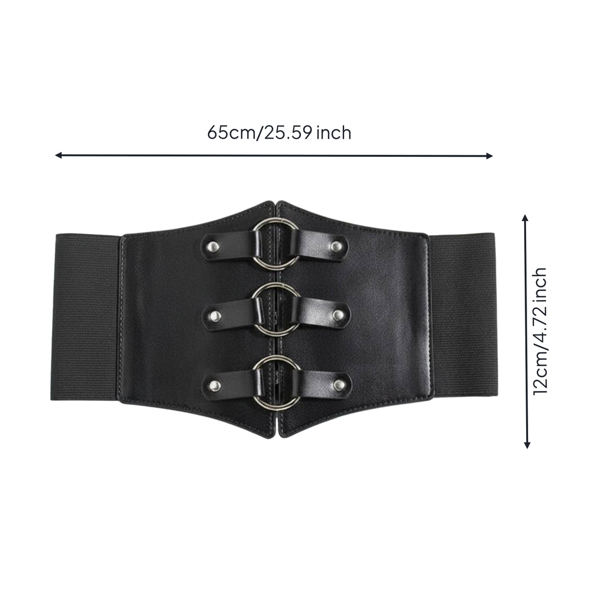Triple-Loop Waist Belt Fashion design Wide Corset Belt Customizable Fit Women's Accessory