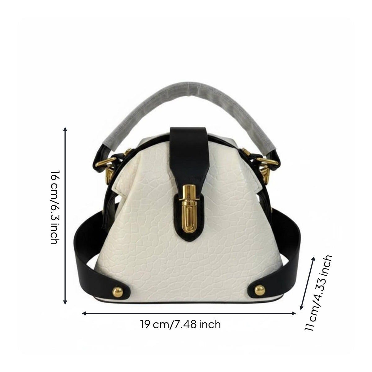 Top Handle Crossbody Bag Soft Leather Crossbody Handbag Scratch Resistant Top Handle Purse for Women