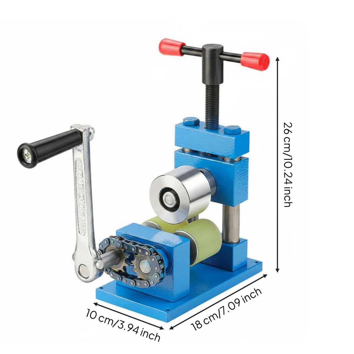 Bracelet Rolling Machine Stable Base Bracelet Bending Machine Labor-Effortless Hand Crank Jewelry for DIY Crafters