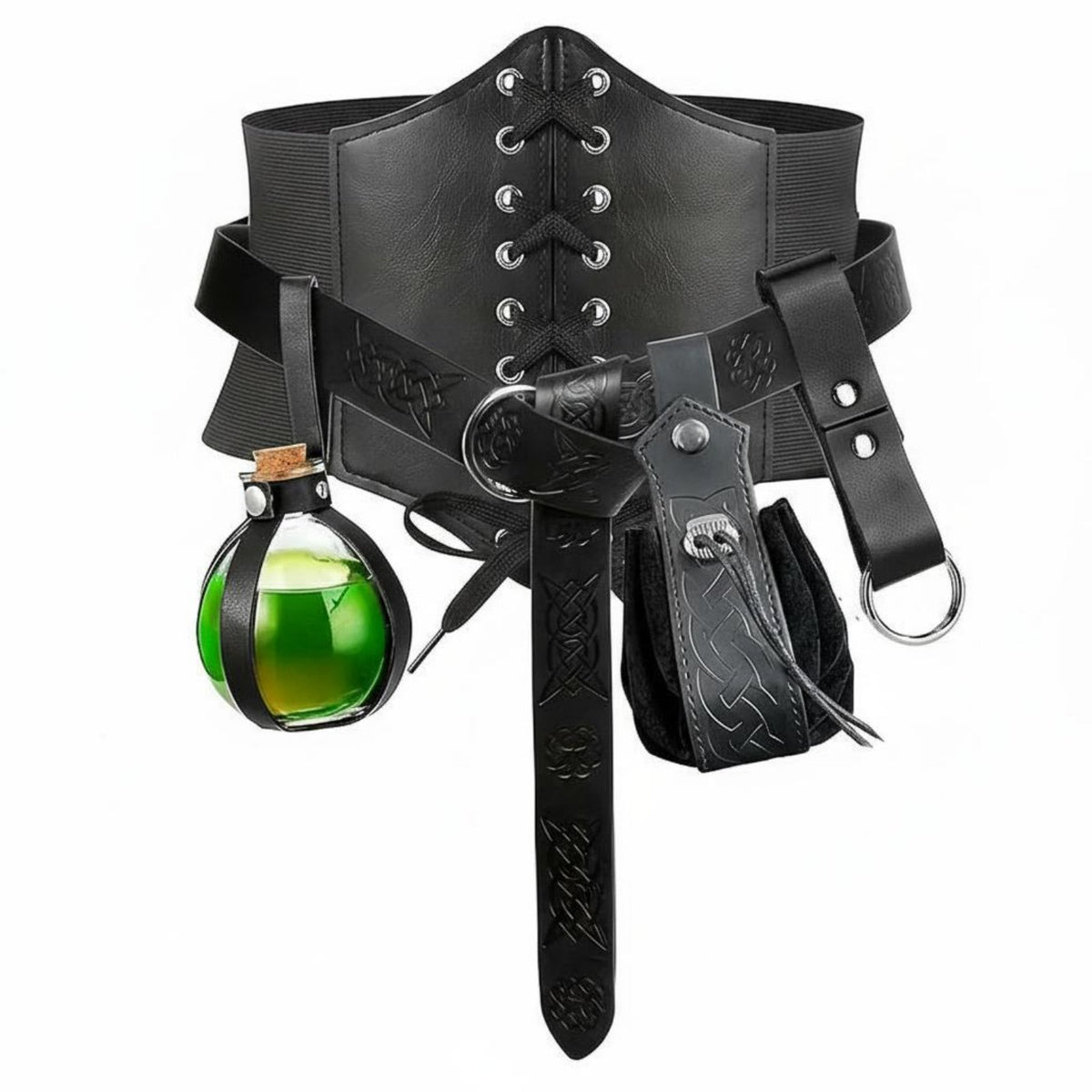 Laced protective Girdle Nordic Design Lace-up Corset Belt Retro Look for Rolerole-participants
