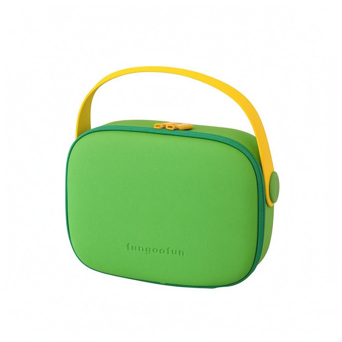Boxy Cosmetic Bag Matte Rectangular Makeup Case Top Handle