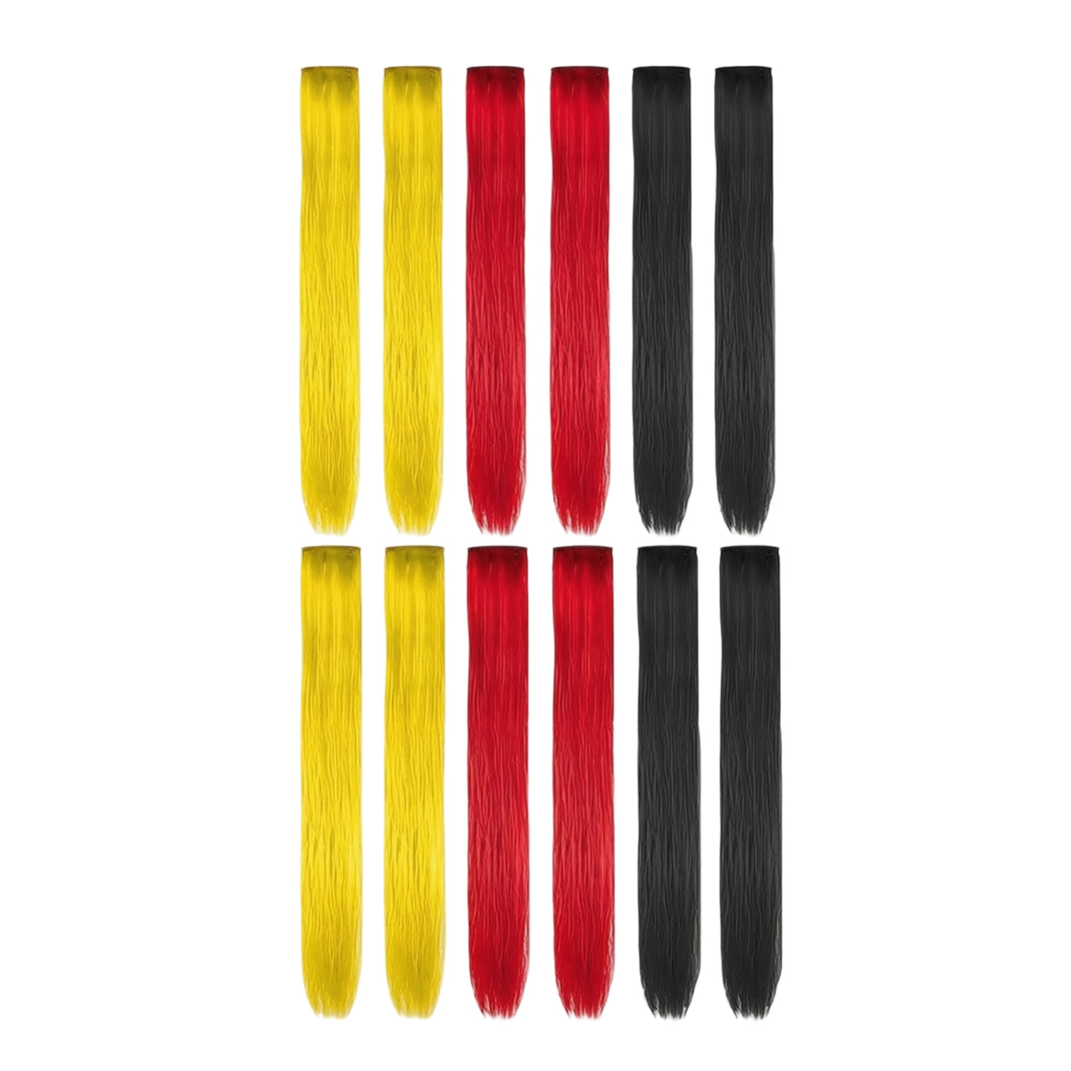 12 Pieces Clip-in Hair Extensions Matte Hairpiece Long for Cosplayers