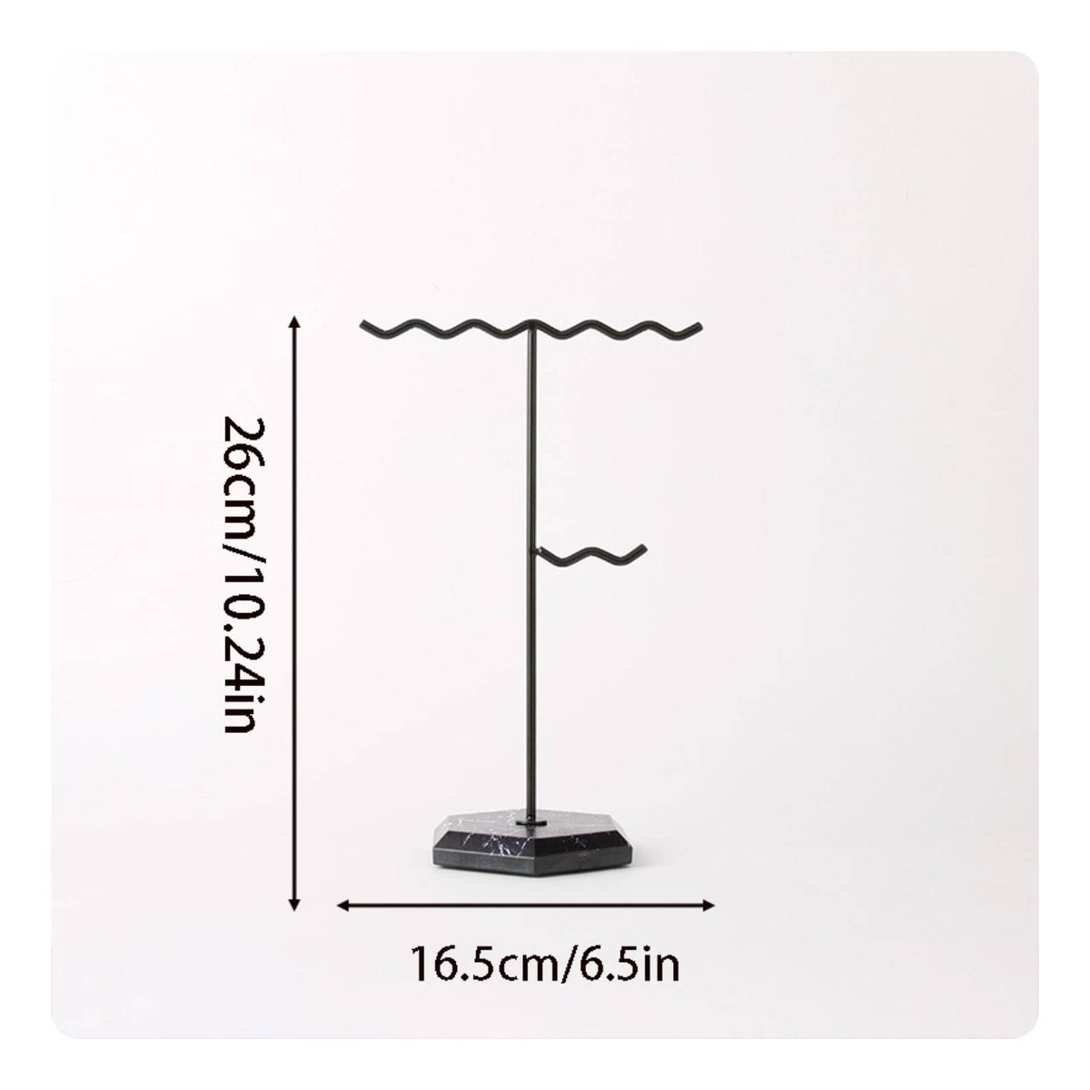 Marble Base Jewelry Holder Detachable Jewelry Stand Space Saving for Dresser