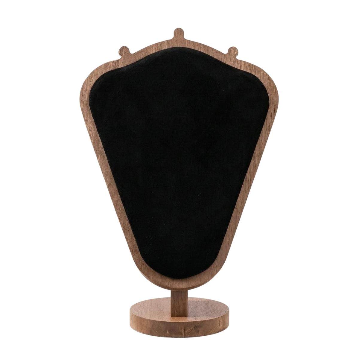 Jewelry Display Stand with Wooden Base Padded for Jewelers, Collectors