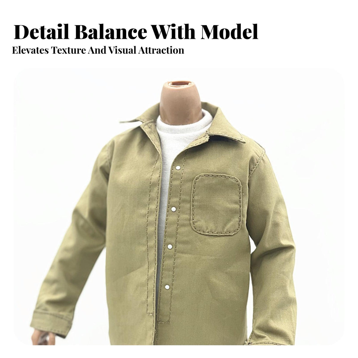 1/6 Scale Male Shirt Trendy Design 1/6 Scale Figure Shirt Precise Fit